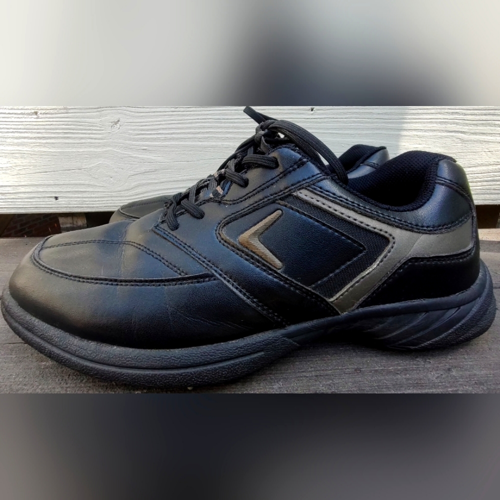 Callaway Golf Shoes Soft Cleats, Black Leather, Men's Size US10